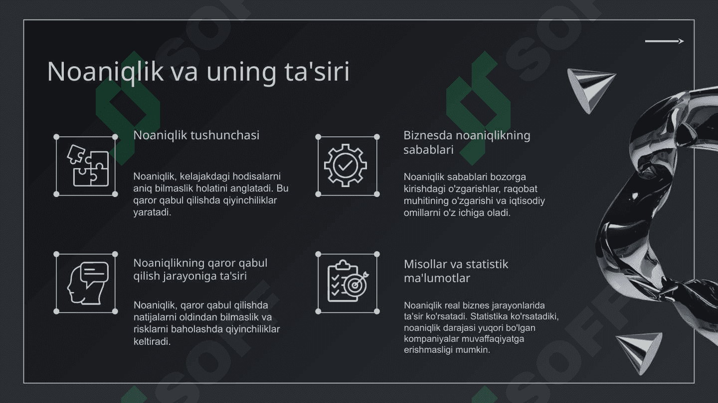 Biznesda qaror qabul qilishda risk va noaniqlik 8