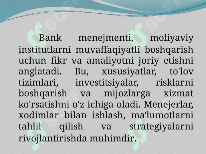 Banklar faoliyatida menejment va uning zarurligi 3