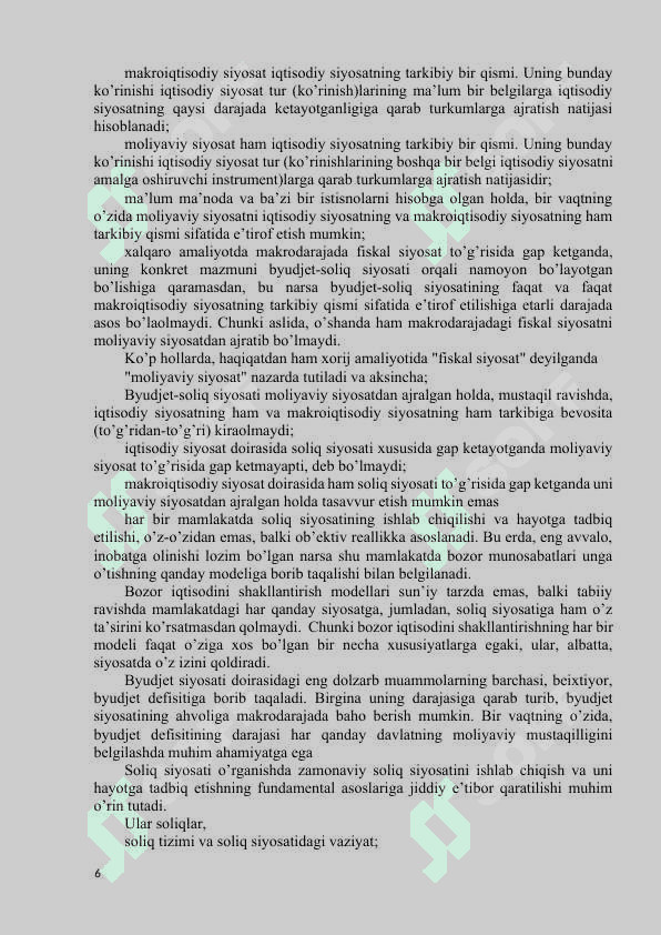 SOLIQ VA ULARNING VAZIFALARI 6