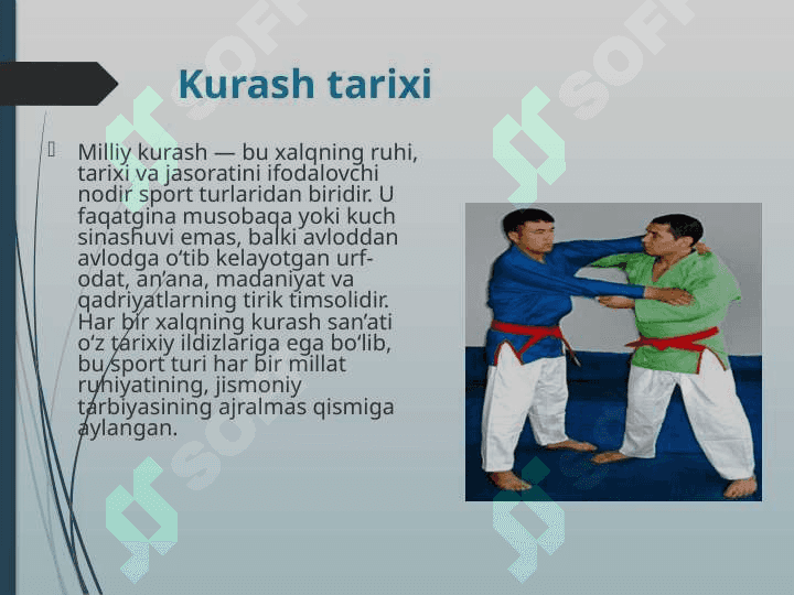 Milliy kurash va belbog’li kurashning rivojlanish tarixi 2