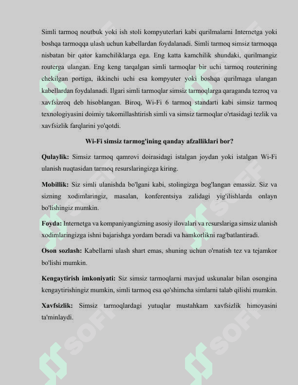 Simli va simsiz LAN birlashtirish 6