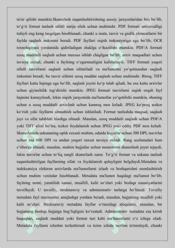 Elektron arxivlar va raqamlashtirish jarayonlari 25 6
