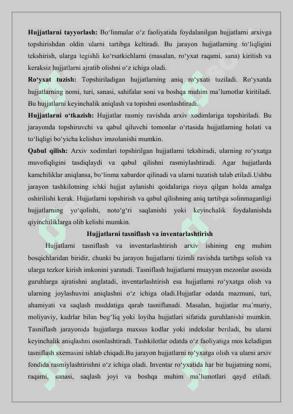 Idoraviy arxivlar va ularning faoliyati 25 8
