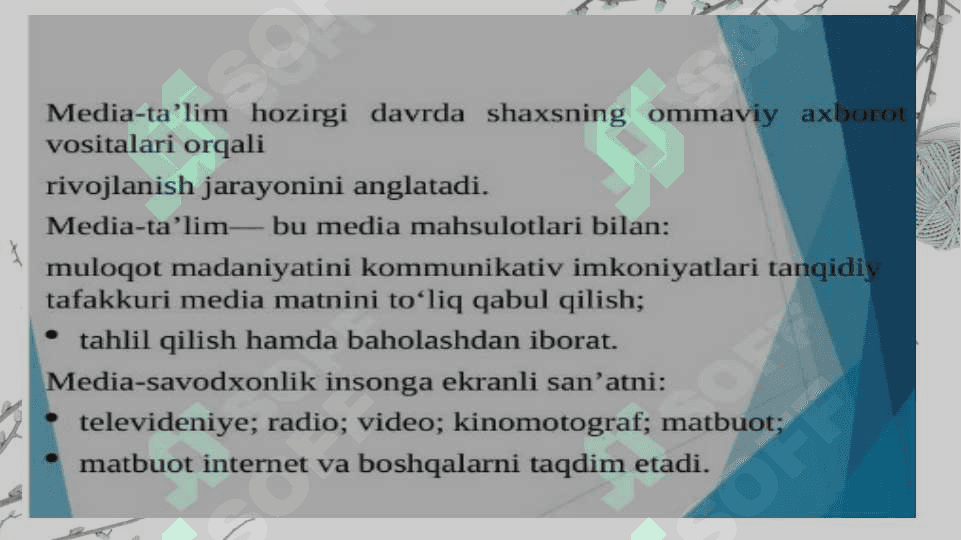 mediya ta'limining asasiy tushunchalari va tayanch iboralar 3