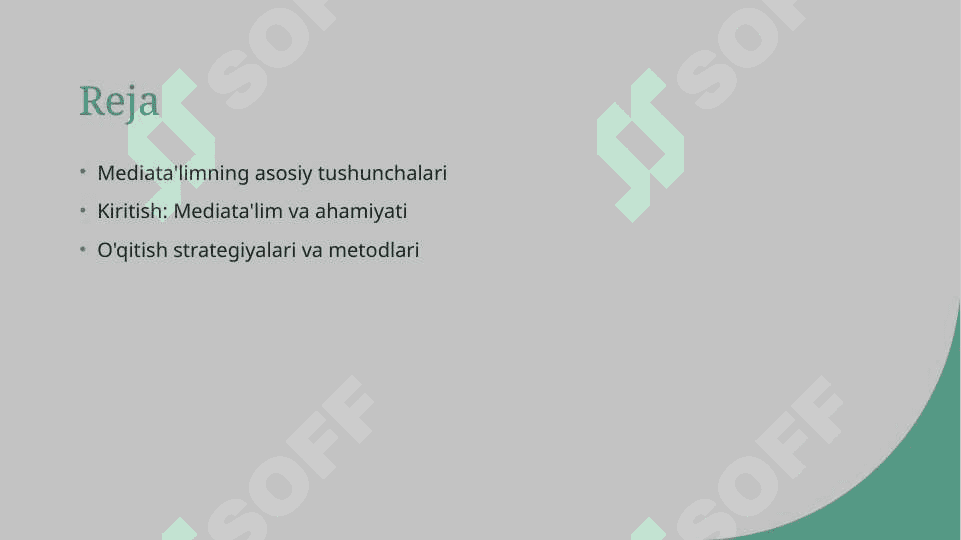 Mediata'limning asosiy tushunchalari va tayanch iboralari 2