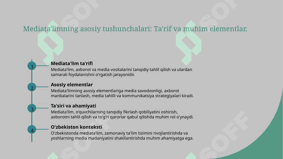 Mediata'limning asosiy tushunchalari va tayanch iboralari 3