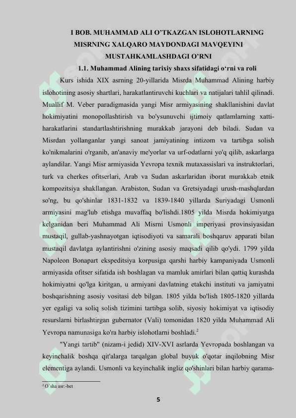 MUHAMMAD ALI DAVRIDA MISRNING TASHQI SIYOSATI 4