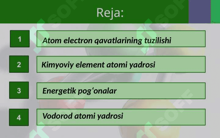 Atom elektron qavatlarining tuzilishi 2