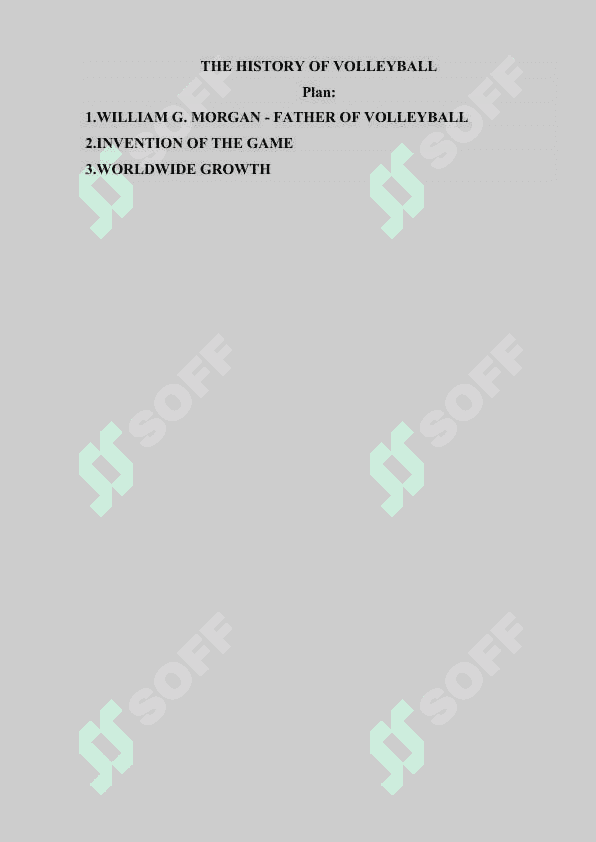 THE HISTORY OF VOLLEYBALL 2