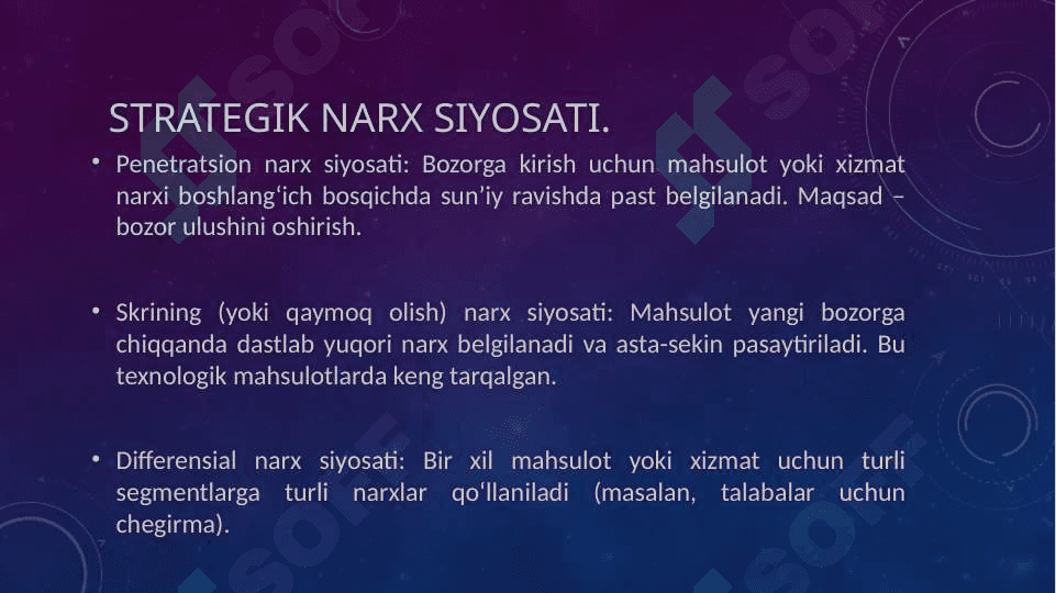 MARKETINGDA NARX SIYOSATI 4