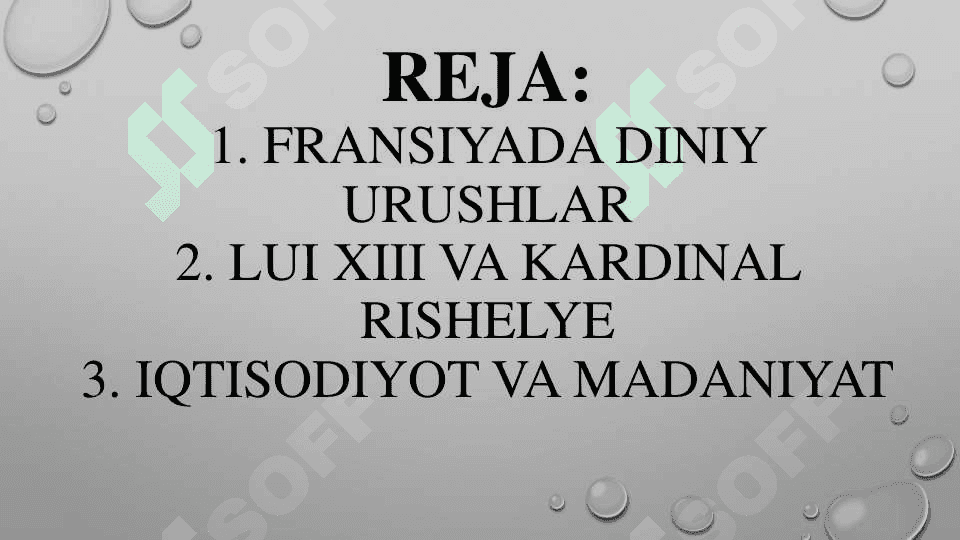 XVI–XVII Asrlarda Fransiya 2
