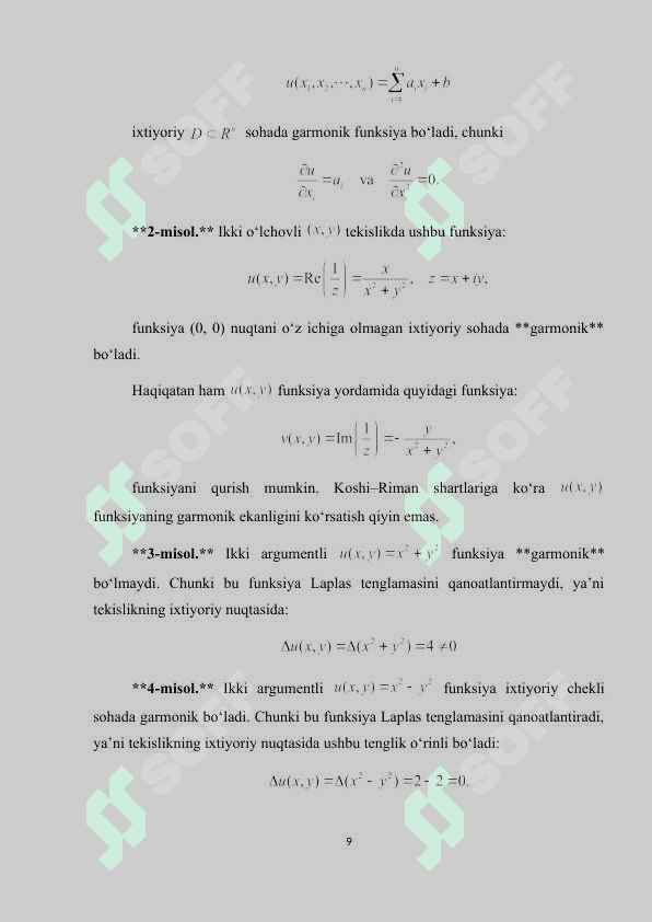 LAPLAS TENGLAMASINING FUNDAMENTAL YECHIMI. GARMONIK FUNKSIYALAR.doc 8