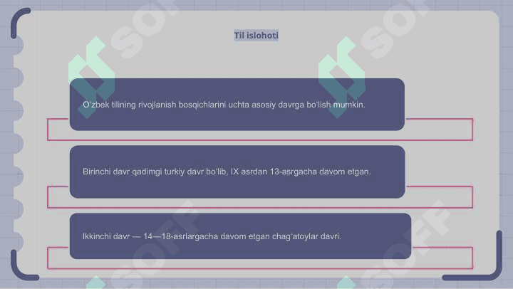 O’zbek tilining taraqqiyot bosqichlari 8