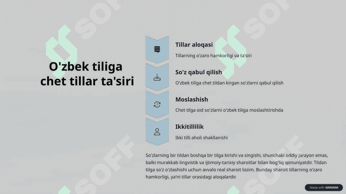 O'zlashma va olinma so'zlarning o'zbek tilidagi o'rni 3