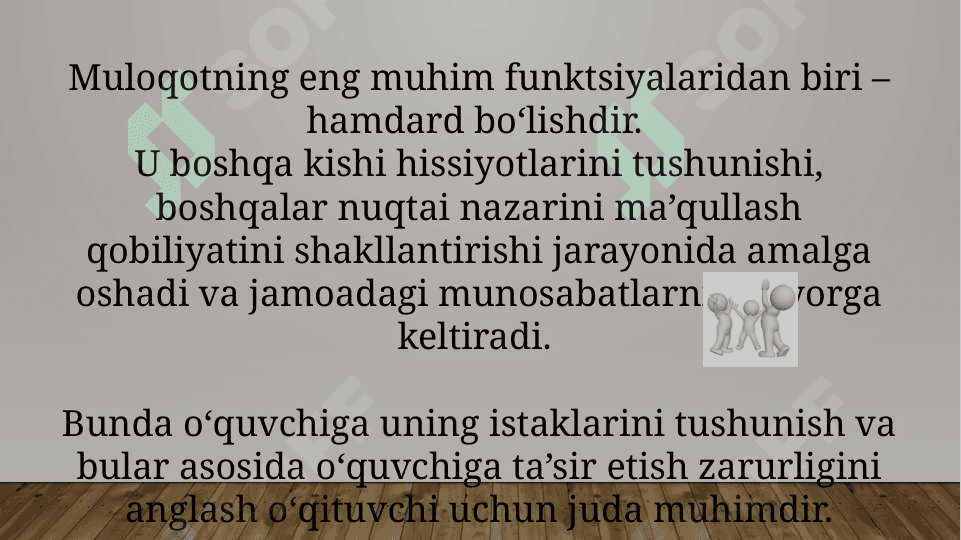 O’qituvchi faoliyatida muloqot madaniyati va psixologiyasi. 7