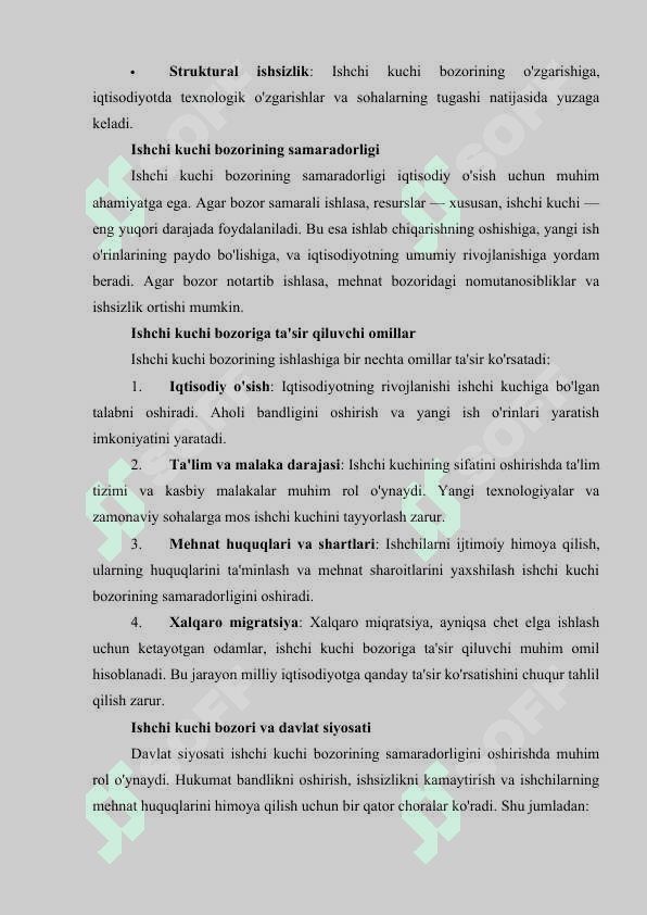 Ishchi kuchi bozori, ishchi kuchi va uning bandligi 3