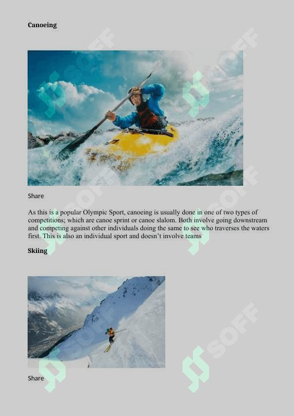 Types of Sports 3