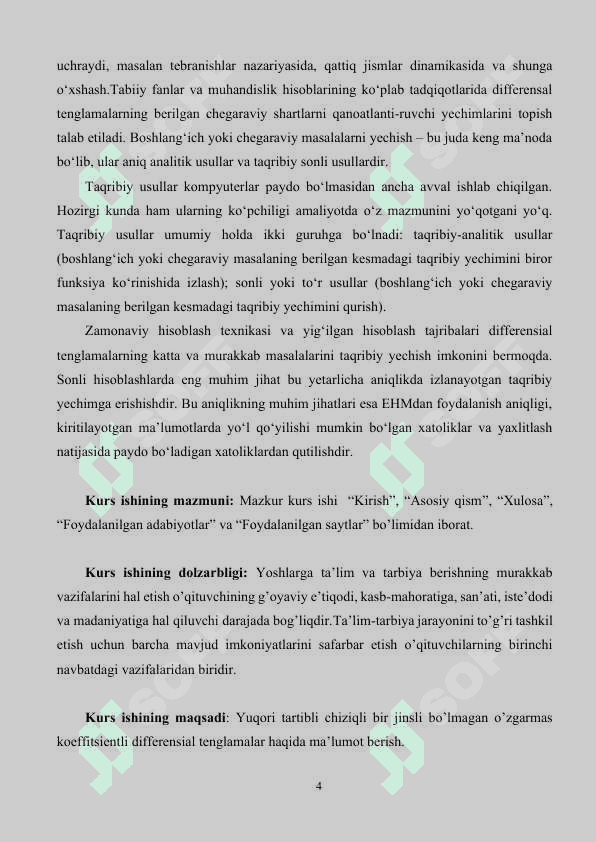 Chiziqli tenglamalar sistemasi muvozanat holatining turlari 4