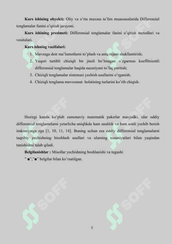 Chiziqli tenglamalar sistemasi muvozanat holatining turlari 5