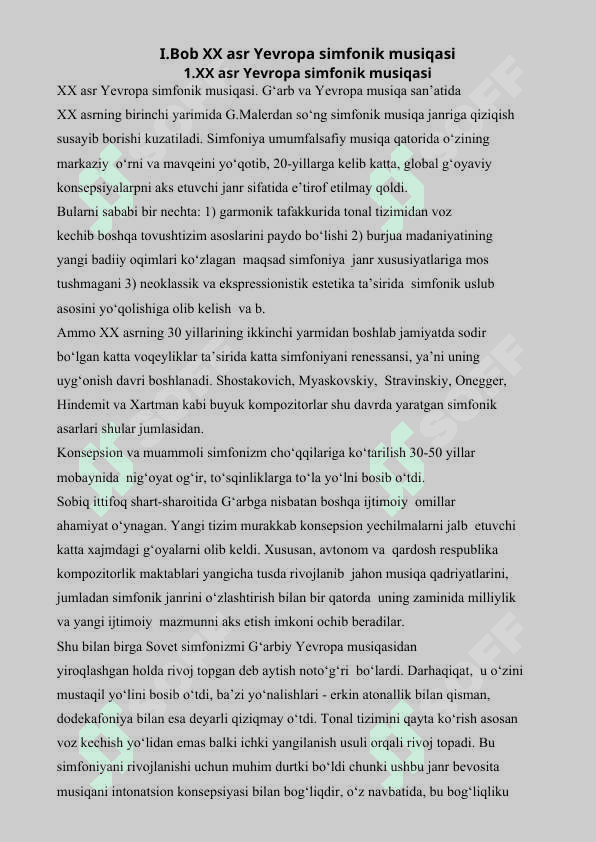 XX ASR YEVROPA SIMFONIK MUSIQASI 4