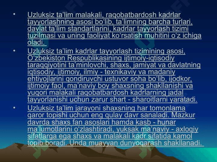 O`zbekistonda  Respublikasi   ta`lim  tizimi 7