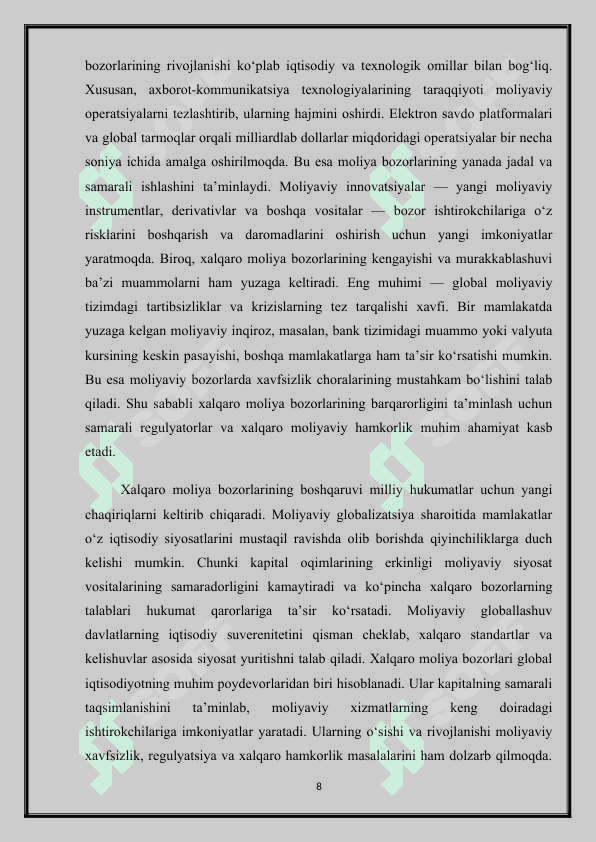 Moliyaviy globallashuvda xalqaro moliya bozorlaring o’rni.docx 8
