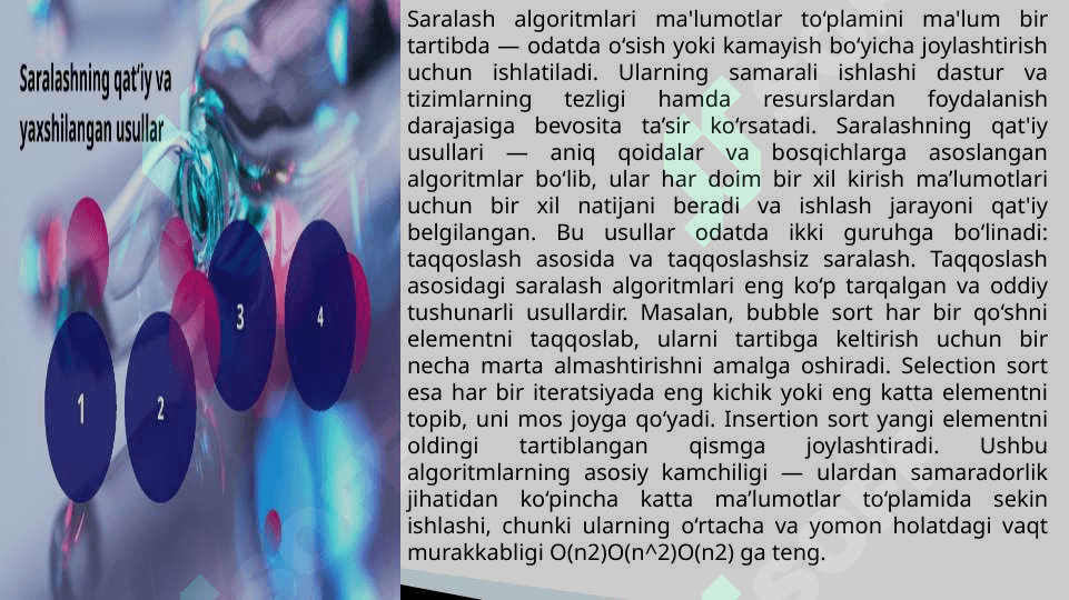 Saralashning qat'iy  usullari va ularning samaradorligi.pptx 3
