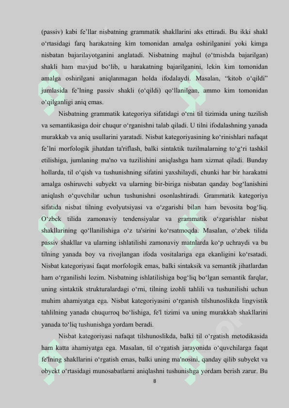 O'zbek tilshunosligida nisbat kategoriyasining o'rganilishi  K.docx 8