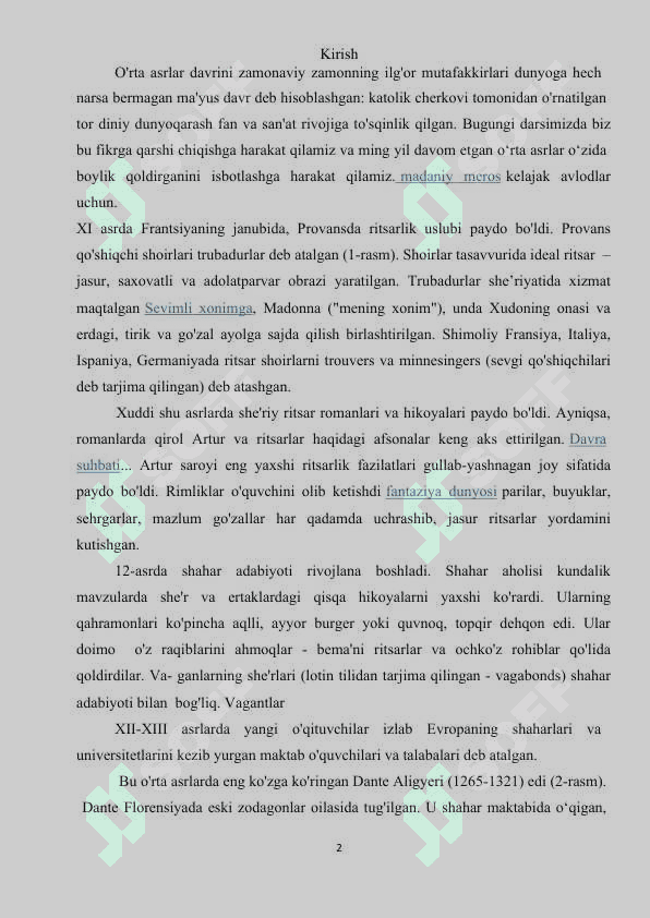 O'RTA ASRLARDA YEVROPA ARXITEKTURASI tayyor.docx 2