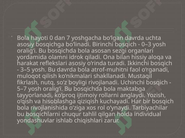 Maktabgacha yoshdagi bolalarning rivojlanishi va ta'lim-tarbiyasining o'ziga xosligi.pptx 6