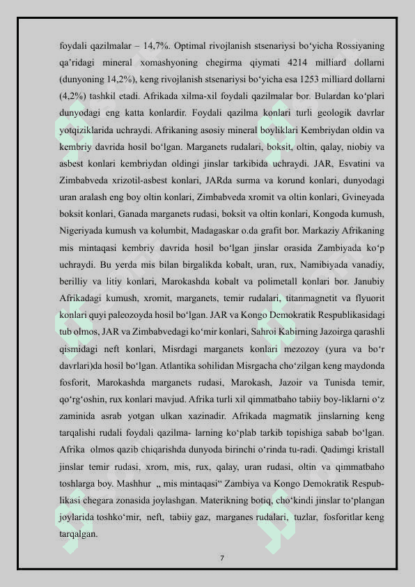 JAHON FOYDALI QAZILMALAR GEOGRAFIYASI.docx 7