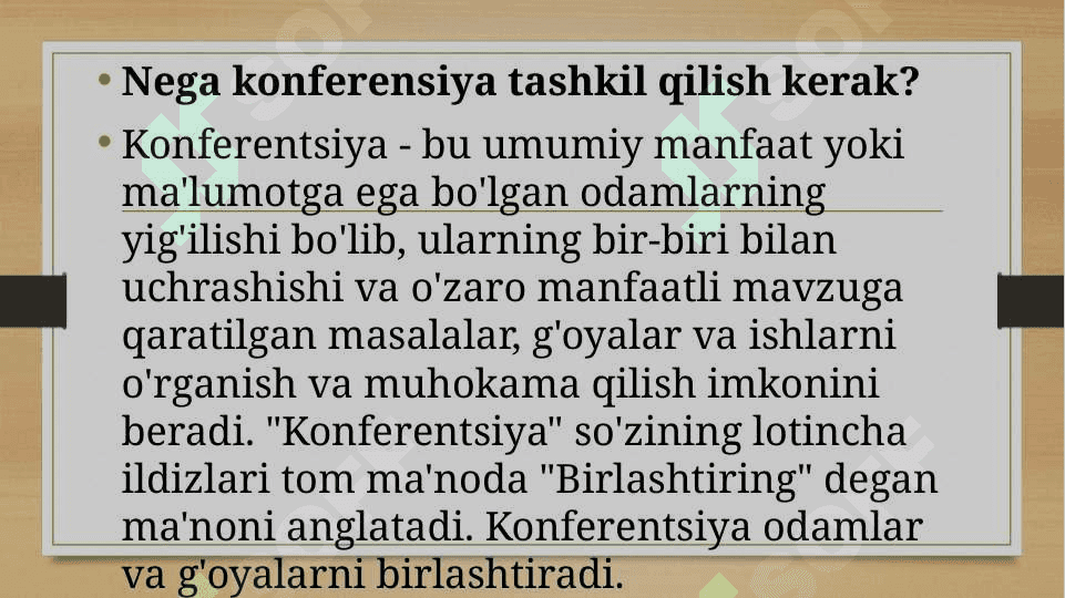 Konferensiyalar va ularni tashkil etish xususiyatlari 3