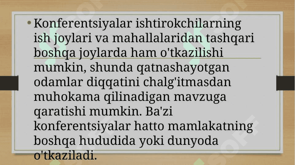 Konferensiyalar va ularni tashkil etish xususiyatlari 4