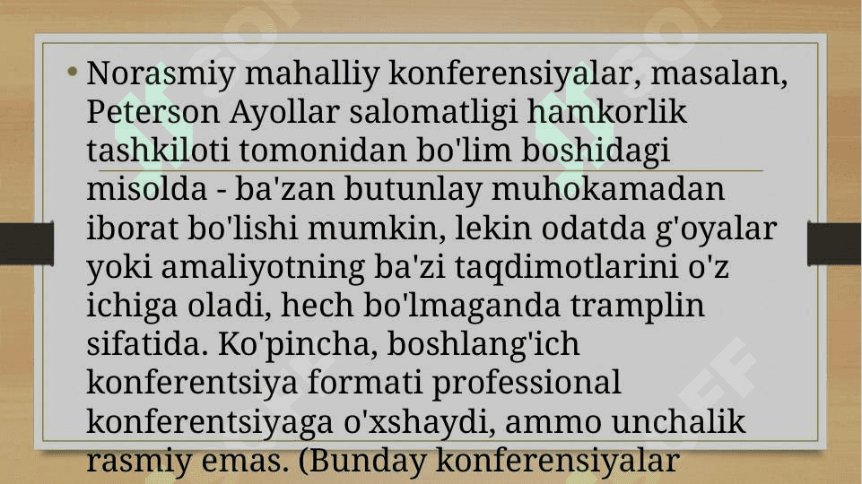 Konferensiyalar va ularni tashkil etish xususiyatlari 7