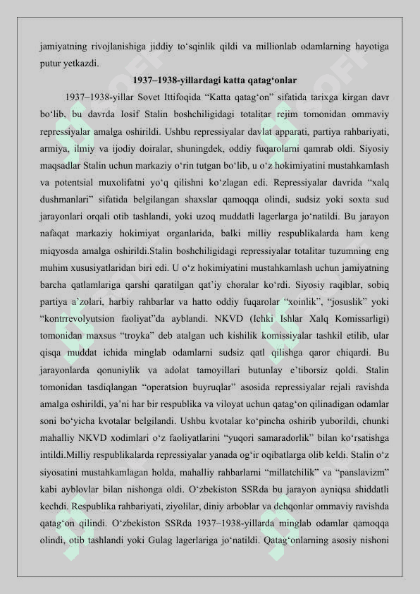 Sovet hokimyatining olib borgan qatag‘on siyosati 25 6