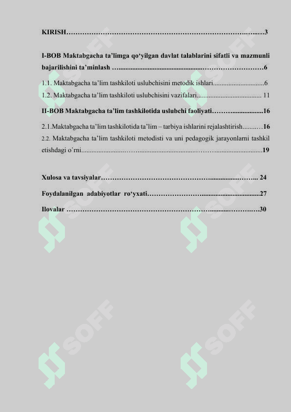 Maktabgacha ta’lim tashkiloti uslubchisining metodik ishlarga rahbarligi 2