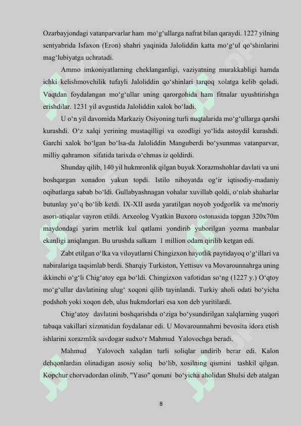 MO’G'ULLARGA QARSHI OZODLIK HARAKATI 7