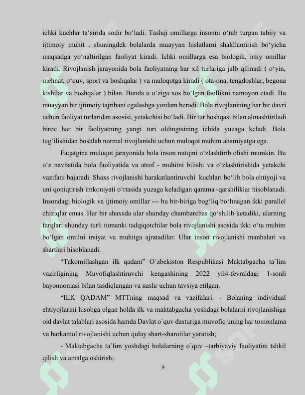 O’ZBEKISTONDA MAKTABGACHA TA’LIM TIZIMIDAGI OLIB BORILGAN ISLOHOTLAR 8