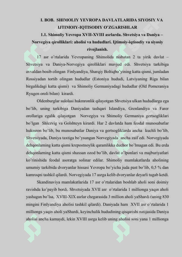 XIX-XX asr boshlarida Shimoliy Yevropa mamlakatlari. 5