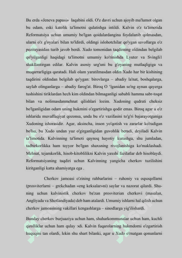 Yevropada reformatsiyaning tarqalishi 6