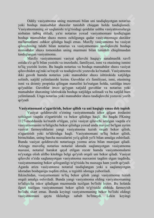 Vasiyat bo’yicha vorislik 6