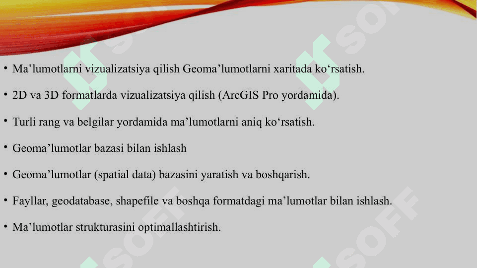 ArcGIS dasturi va uning asosiy funksiyalari 4