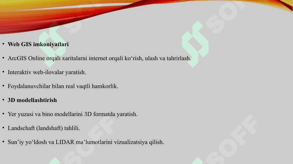 ArcGIS dasturi va uning asosiy funksiyalari 6