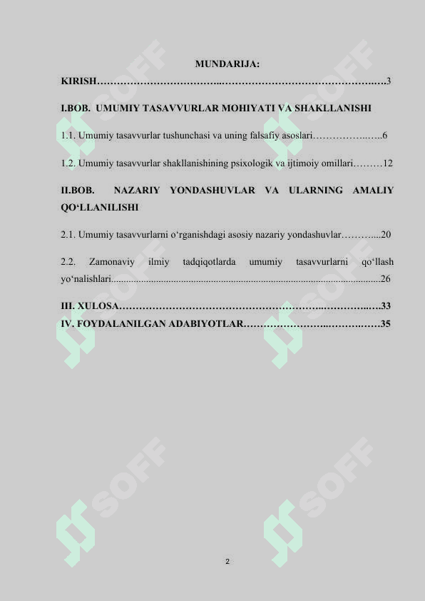 TAFAKKUR -  UMUMIY TASAVVURLAR VA NAZARIY YONDASHUVLAR 2