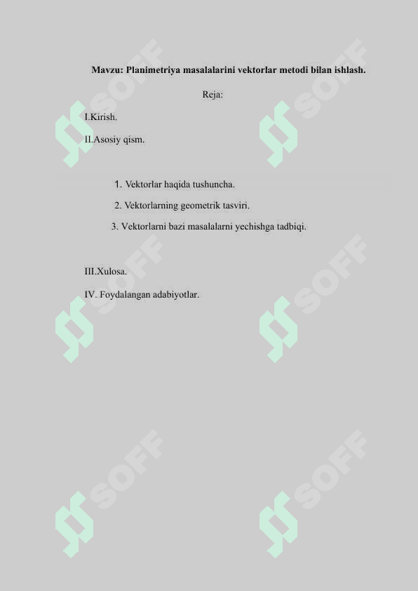 PLANIMETRIYA MASALALARINI VEKTORLAR METODI BILAN ISHLASH.docx 2