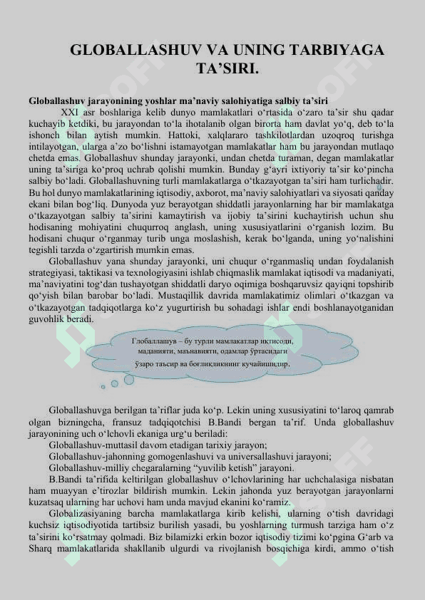 GLOBALLASHUV VA UNING TARBIYAGA TA’SIRI 1