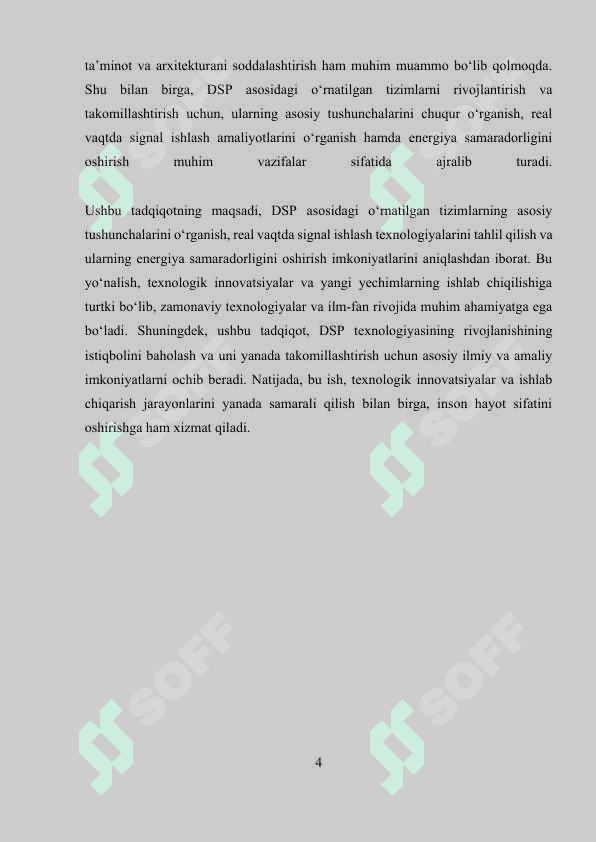 DSP ga asoslangan o rnatilgan tizimlar 4