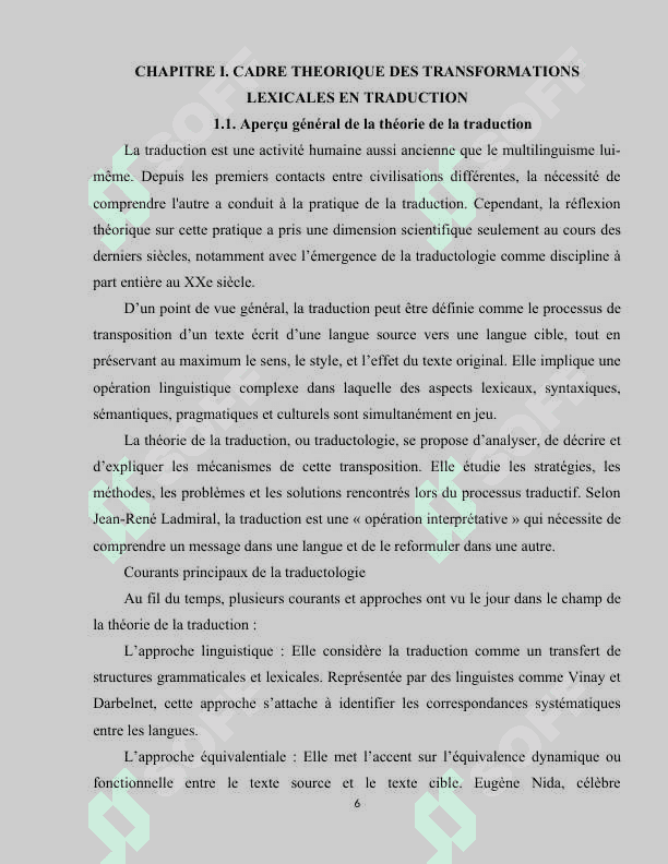 Transformations lexicales de la traduction 6