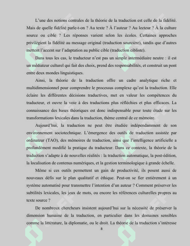Transformations lexicales de la traduction 8