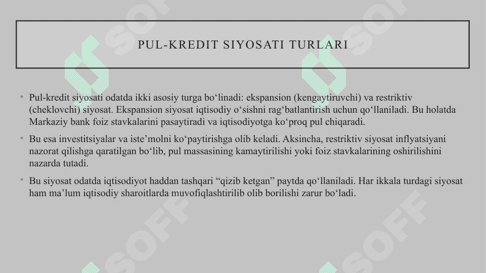 Pul-kredit siyosati 7